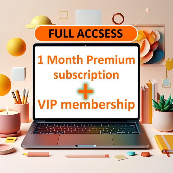 1 Month Premium subscription and VIP membership